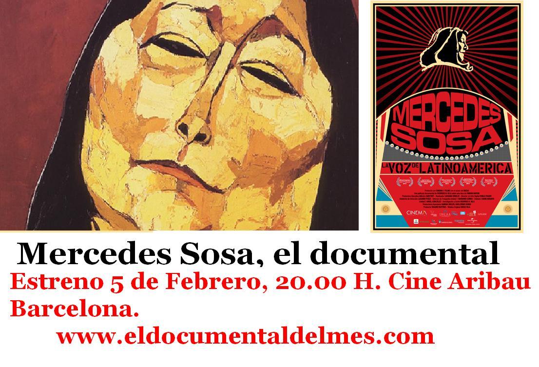 MERCEDES SOSA, LA VOZ DE LATINOAMERICA, EL DOCUMENTAL LLEGA A CATALUNYA